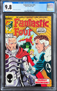 Fantastic Four #272 #273 CGC 9.8 White 1st Appearance 1984 Marvel Comics Lot (2)