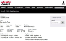 Load image into Gallery viewer, Fantastic Four #282 Marvel Comics 1985 CGC 9.8 White Secret Wars II Part 2 John Byrne