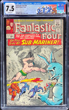 Load image into Gallery viewer, Fantastic Four #33 CGC 7.5 White 1964 Marvel 1st Appearance Attuma FF 49 Custom Label Case