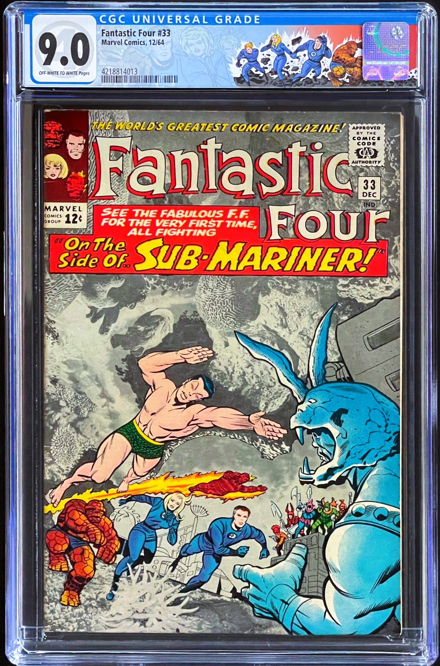 Fantastic Four #33 CGC 9.0 1964 Marvel Comics 1st Appearance Attuma (New Case)