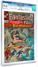 Load image into Gallery viewer, Fantastic Four #33 CGC 9.0 White Pages 1964 Marvel Comics 1st Appearance Attuma