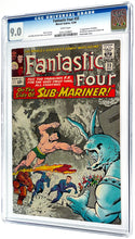 Load image into Gallery viewer, Fantastic Four #33 CGC 9.0 White Pages 1964 Marvel Comics 1st Appearance Attuma