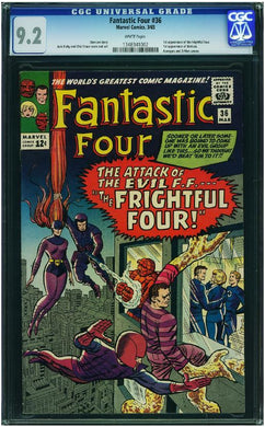 Fantastic Four #36 CGC 9.2 White Pages 1965 Marvel Comics 1st Appearance Medusa Frightful Four