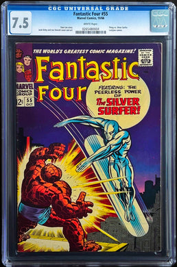 Fantastic Four #55 CGC 7.5 White 1966 Marvel Comics (Unpressed)