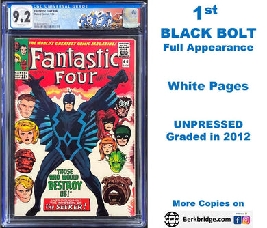 Fantastic Four #46 CGC 9.2 White 1966 Marvel Comics 1st Full Appearance Black Bolt (Unpressed)