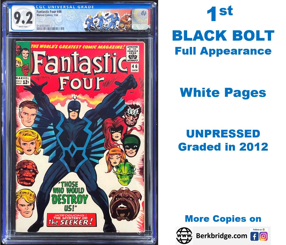 Fantastic Four #46 CGC 9.2 White 1966 Marvel Comics 1st Full Appearance Black Bolt (Unpressed)