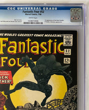 Load image into Gallery viewer, Fantastic Four #52 CGC 7.5 WHITE 1966 Marvel Comics 1st Appearance Black Panther