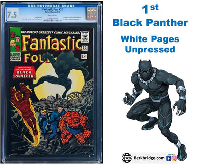 Fantastic Four #52 CGC 7.5 WHITE 1966 Marvel Comics 1st Appearance Black Panther