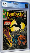 Load image into Gallery viewer, Fantastic Four #52 CGC 7.5 White Pages 1966 Marvel Comics 1st Appearance Black Panther