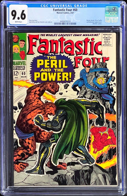 Fantastic Four #60 CGC 9.6 White 1967 Marvel Comics Doctor Doom Silver Surfer