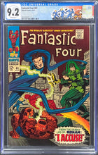 Load image into Gallery viewer, Fantastic Four #65 CGC 9.2 White Pages 1967 Marvel Comics 1st App Ronan (Custom Case)