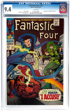 Load image into Gallery viewer, Fantastic Four #65 CGC 9.4 White Pages 1967 Marvel Comics 1st Appearance Ronan