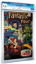 Load image into Gallery viewer, Fantastic Four #65 CGC 9.4 White Pages 1967 Marvel Comics 1st Appearance Ronan