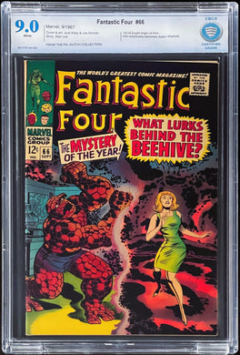 Fantastic Four #66 CBCS 9.0 White 1967 Marvel Comics Origin of Him (Adam Warlock)