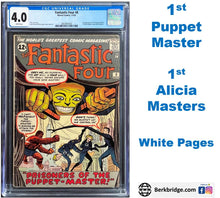 Load image into Gallery viewer, Fantastic Four #8 CGC 4.0 WHITE 1962 Marvel Comics 1st Puppet Master Alicia Masters