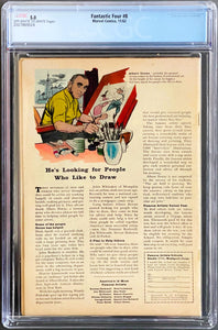Fantastic Four #8 CGC 5.0 1962 Marvel Comics 1st Puppet Master Alicia Masters