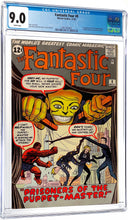 Load image into Gallery viewer, Fantastic Four #8 CGC 9.0 White Pages 1962 Marvel Comics 1st Appearance Puppet Master &amp; Alicia Masters