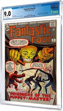 Load image into Gallery viewer, Fantastic Four #8 CGC 9.0 White Pages 1962 Marvel Comics 1st Appearance Puppet Master &amp; Alicia Masters