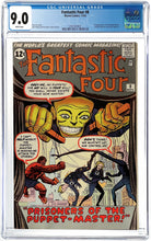 Load image into Gallery viewer, Fantastic Four #8 CGC 9.0 White Pages 1962 Marvel Comics 1st Appearance Puppet Master &amp; Alicia Masters