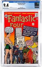 Load image into Gallery viewer, Fantastic Four #9 CGC 9.4 NM 1962 Marvel Comics 3rd Sub-Mariner