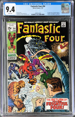 Fantastic Four #94 CGC 9.4 White 1970 Marvel 1st Appearance Agatha Harkness