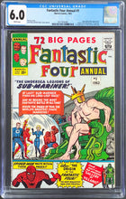 Load image into Gallery viewer, Fantastic Four Annual #1 CGC 6.0 WHITE 1963 Marvel Comics