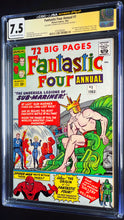Load image into Gallery viewer, Fantastic Four Annual #1 CGC 7.5 SS 1963 Marvel Comics Signed Jack Kirby (1 of 1)