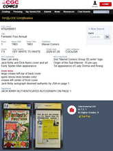 Load image into Gallery viewer, Fantastic Four Annual #1 CGC 7.5 SS 1963 Marvel Comics Signed Jack Kirby (1 of 1)