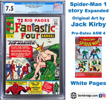 Fantastic Four Annual #1 CGC 7.5 White 1963 Marvel Comics 5th Amazing Spider-Man (Unpressed)