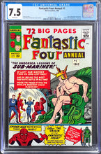 Load image into Gallery viewer, Fantastic Four Annual #1 CGC 7.5 White Pages 1963 Marvel Comics 5th Amazing Spider-Man