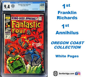 Fantastic Four Annual #6 CGC 9.4 White 1968 Marvel Comics 1st Appearance Franklin Richards 1st Annihilus