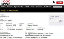 Load image into Gallery viewer, Giant-Size X-Men #1 CGC 9.8 1975 Marvel Comics (New Custom Label Case)