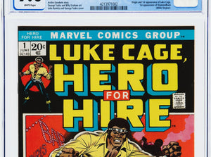 Hero for Hire #1 CGC 9.0 WHITE 1st Appearance Luke Cage 1972 Marvel Comics