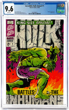 Load image into Gallery viewer, Incredible Hulk Annual #1 CGC 9.6 White Pages 1968 Marvel Comics 1st League of Evil Inhumans (Copy)