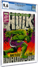 Load image into Gallery viewer, Incredible Hulk Annual #1 CGC 9.6 White Pages 1968 Marvel Comics 1st League of Evil Inhumans (Copy)