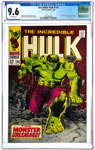 Load image into Gallery viewer, Incredible Hulk #105 CGC 9.6 NM+ 1968 Marvel Comics 1st Appearance Missing Link