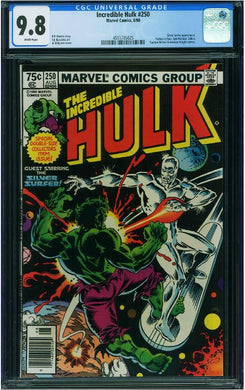 Incredible Hulk #250 CGC 9.8 White Newsstand Edition 1980 Marvel Comics