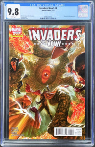 Invaders #8 CGC 9.8 White 1976 Marvel Comics + Invaders Now! #4 CGC 9.8 Alex Ross (1 of 2)