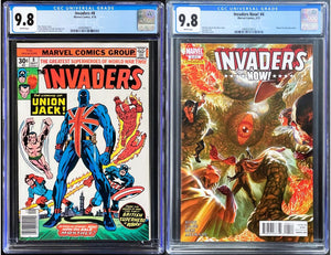 Invaders #8 CGC 9.8 White 1976 Marvel Comics + Invaders Now! #4 CGC 9.8 Alex Ross (1 of 2)