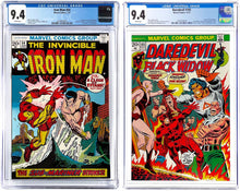 Load image into Gallery viewer, Iron Man #54 + Daredevil #105 CGC 9.4 WP 1973 Marvel Comics 1st Appearance Moondragon Set (2)