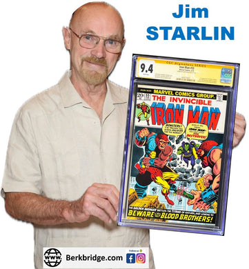 Iron Man #55 CGC 9.4 SS White Signed Jim Starlin 1973 Marvel Comics