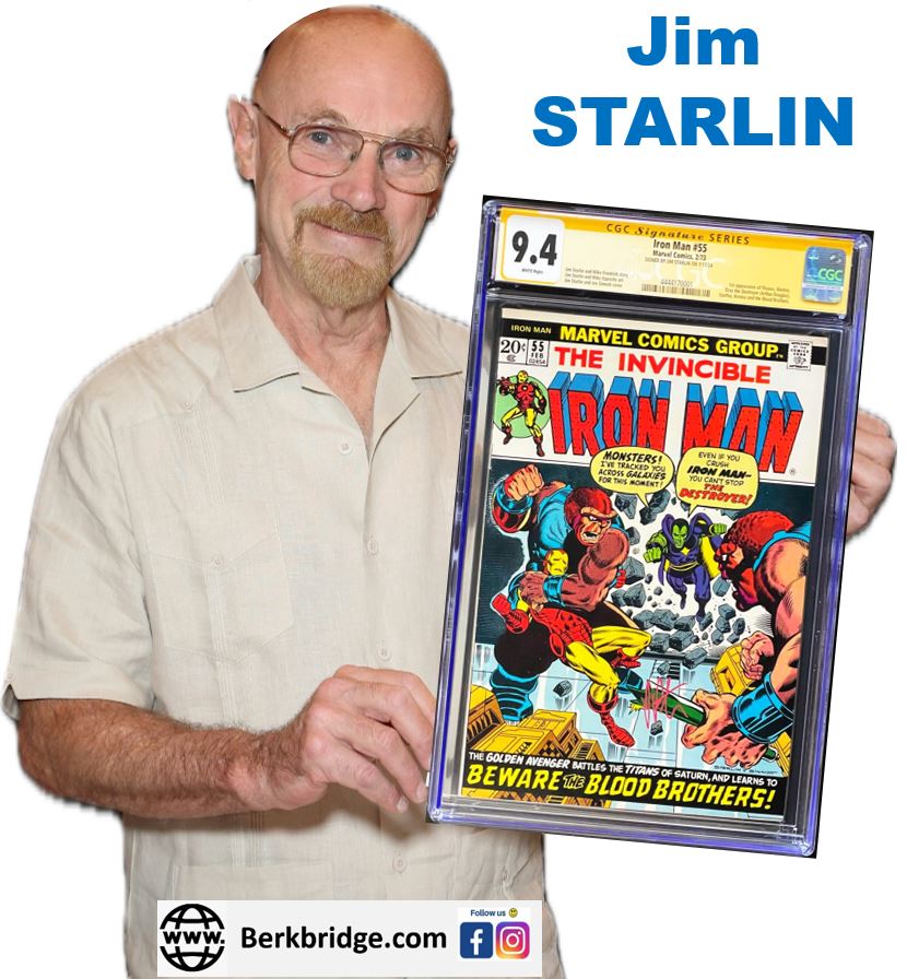 Iron Man #55 CGC 9.4 SS White Signed Jim Starlin 1973 Marvel Comics