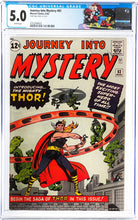 Load image into Gallery viewer, Journey Into Mystery #83 CGC 5.0 White Pages 1962 Marvel Comics 1st Appearance THOR (Unpressed Graded 2006)
