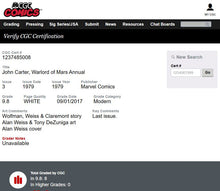Load image into Gallery viewer, JOHN CARTER WARLORD OF MARS ANNUAL #3 CGC 9.8 WHITE PAGES 💎 NEWSSTAND EDITION