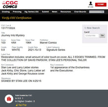 Load image into Gallery viewer, Journey Into Mystery #103 CGC 9.8 SS 1964 Marvel Comics Signed Stan Lee (Restored)