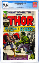 Load image into Gallery viewer, Journey Into Mystery #112 CGC 9.6 White Pages 1965 Marvel Comics Hulk vs. Thor Classic Cover