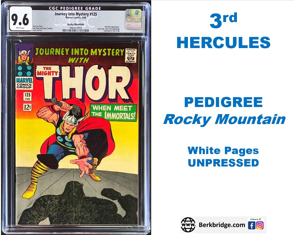Journey Into Mystery #125 CGC 9.6 White PEDIGREE 1966 Marvel Comics