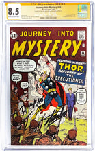 Load image into Gallery viewer, Journey Into Mystery #84 CGC 8.5 SS 1962 Marvel Comics 1st Appearance Jane Foster Signed Stan Lee / Dick Ayers