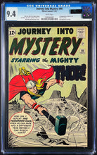 Load image into Gallery viewer, Journey Into Mystery #86 CGC 9.4 White Pages 1962 Marvel Comics (QES Certified)