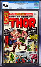 Load image into Gallery viewer, Journey Into Mystery Annual #1 CGC 9.6 White Pages 1965 Marvel Comics 1st Appearance Hercules